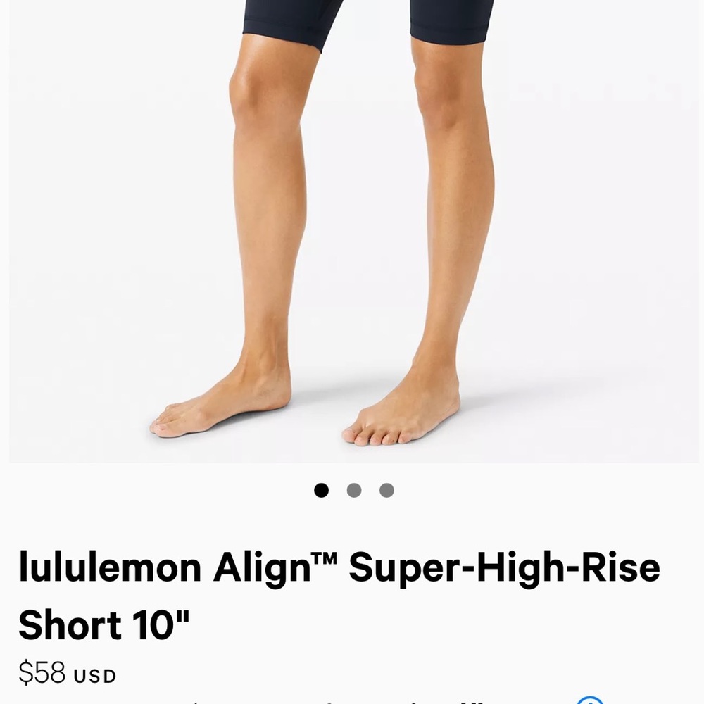 Lululemon Align Super-High Waist 10'' Biker Shorts in Lila - Picture 7 of 7